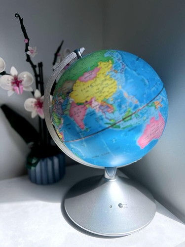 Rotating world globe battery - rotating,