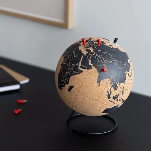 Cork globe push pins - globe,