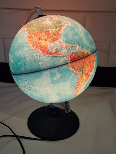 Illuminated world globe made - globe,