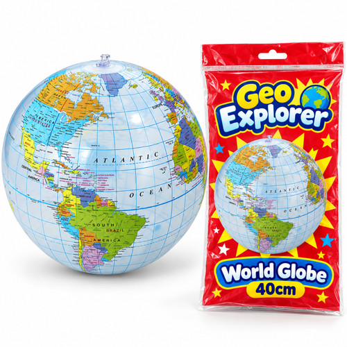 40cm inflatable world globe - world,