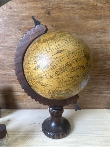 Antique globe 25cm rotating - antique,